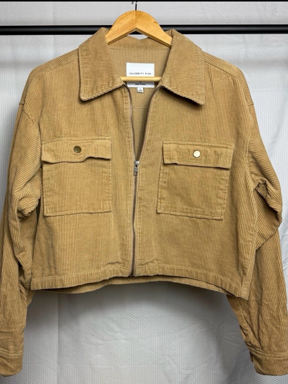 Cropped oversized corduroy woman's jacket- size small